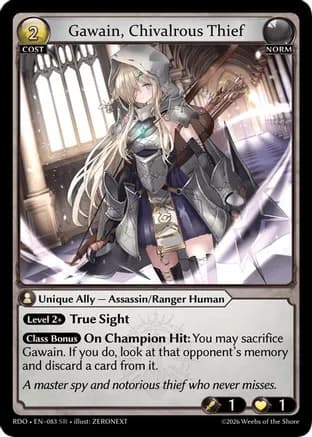 Gawain, Chivalrous Thief — Radiant Origins
