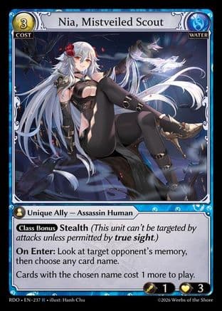 Nia, Mistveiled Scout — Radiant Origins