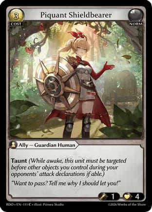 Piquant Shieldbearer — Radiant Origins