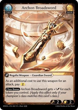 Archon Broadsword — Radiant Origins