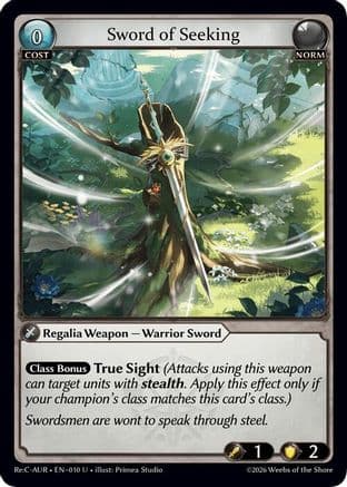 Sword of Seeking — Mordred Re: Collection, Aurelian Regent