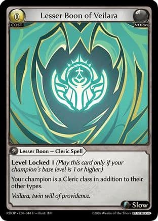 Lesser Boon of Veilara — Radiant Origins: Pantheon