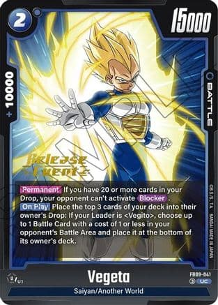 Vegeta - FB09-041 — Dual Evolution Release Event Cards