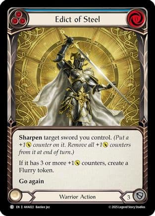 Edict Of Steel (Blue) — Armory Deck Origins: Hala