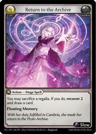 Return to the Archive — Promotional Cards