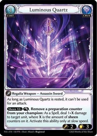 Luminous Quartz — Promotional Cards