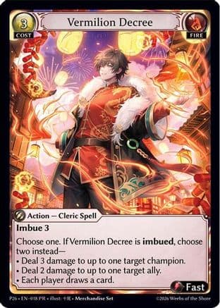 Vermilion Decree — Promotional Cards