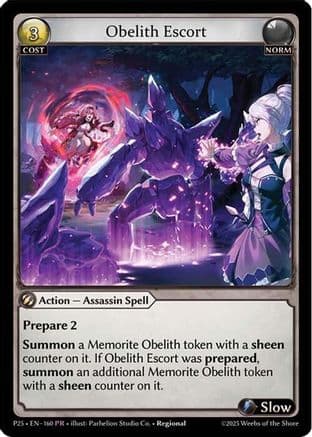Obelith Escort — Promotional Cards
