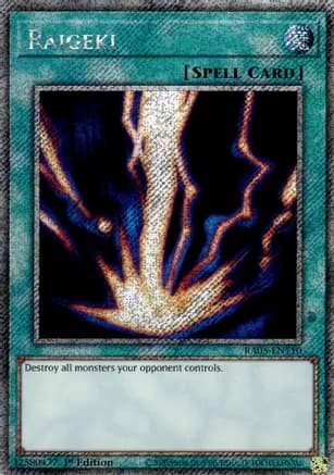 Raigeki (Platinum Secret Rare) — Rarity Collection 5