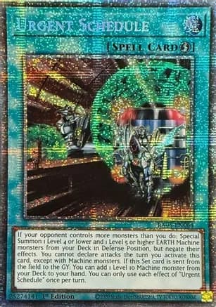 Urgent Schedule (Starlight Rare) — Rarity Collection 5