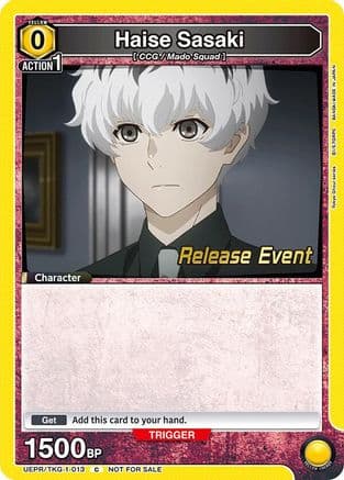 Haise Sasaki (013) — UE18BT: Tokyo Ghoul Release Event Cards
