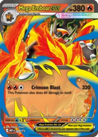 Mega Emboar ex — Jumbo Cards