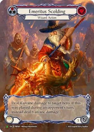 Emeritus Scolding (Red) (Marvel) - TNP007 — Flesh and Blood: Promo Cards