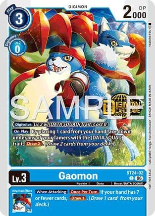 Gaomon (Welcome Tamers Pack Vol.2) — Starter Deck 24: Data Squad Release Event Cards