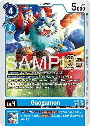 Gaogamon (Welcome Tamers Pack Vol.2) — Starter Deck 24: Data Squad Release Event Cards