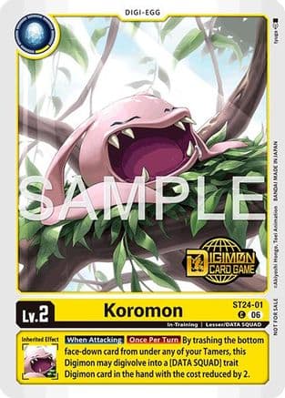 Koromon (Welcome Tamers Pack Vol.2) — Starter Deck 24: Data Squad Release Event Cards