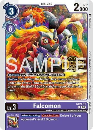 Falcomon (Welcome Tamers Pack Vol.2) — Starter Deck 24: Data Squad Release Event Cards