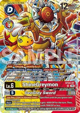 ShineGreymon // GeoGrey Sword (Dual Revolution Release Event Participant) — Dual Revolution Release Event Cards