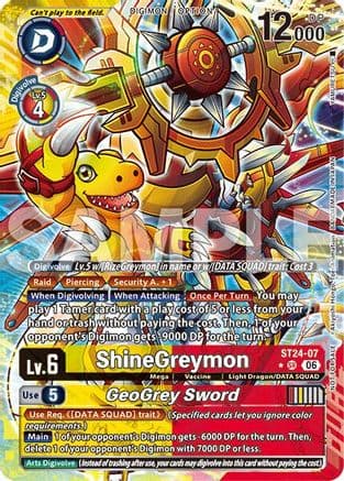 ShineGreymon // GeoGrey Sword (Dual Revolution Release Event Winner) — Dual Revolution Release Event Cards