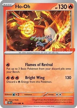 Ho-Oh - 010/086 (Gamestop Exclusive) — Miscellaneous Cards & Products