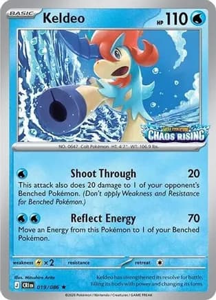 Keldeo - 019/086 (Chaos Rising Stamped) — Miscellaneous Cards & Products