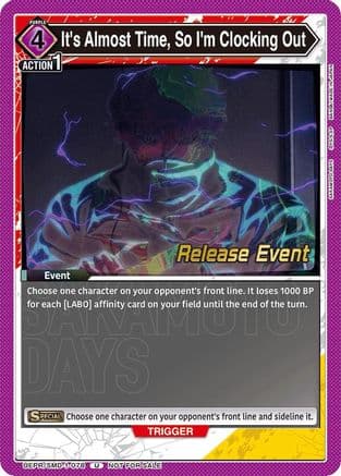 It's Almost Time, So I'm Clocking Out (Release Event) — UE19BT: SAKAMOTO DAYS Release Event Cards