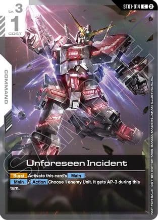 Unforeseen Incident (World Championship Regionals 26-27 Season 1) — Gundam Promotional Cards