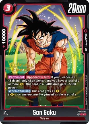 Son Goku - FB10-010 — Cross Force Release Event Cards