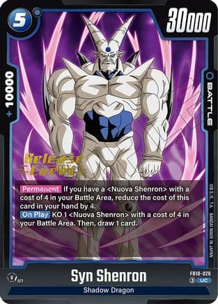 Syn Shenron — Cross Force Release Event Cards
