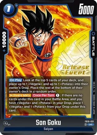Son Goku - FB10-031 — Cross Force Release Event Cards
