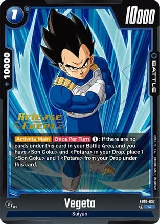 Vegeta - FB10-037 — Cross Force Release Event Cards