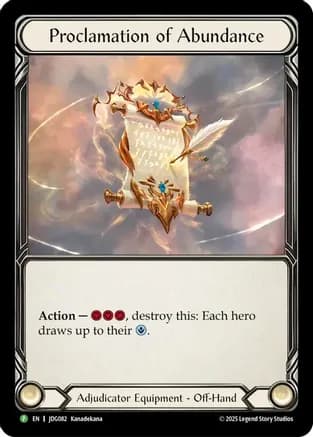 Proclamation of Abundance - JDG082 — Flesh and Blood: Promo Cards
