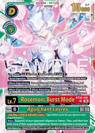 Rosemon: Burst Mode // Aguichant Levres — Timeless Bonds