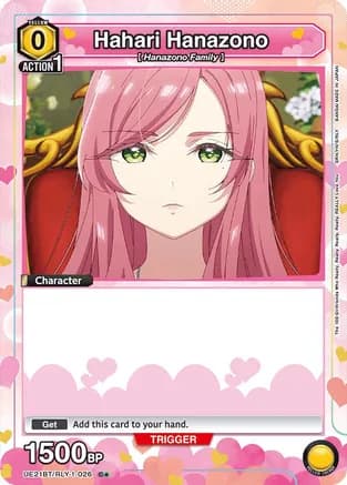 Hahari Hanazono (026) (Box Topper Foil) — UE21BT: The 100 Girlfriends Who Really, Really, Really, Really, REALLY Love You