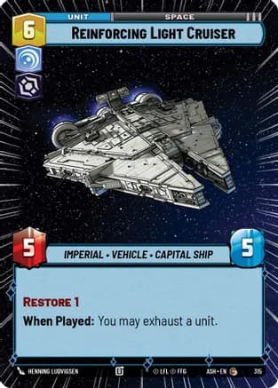 Reinforcing Light Cruiser (Hyperspace) — Ashes of the Empire