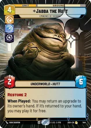 Jabba the Hutt - Eminence of Tatooine (Hyperspace Foil) — Ashes of the Empire
