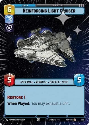 Reinforcing Light Cruiser (Hyperspace Foil) — Ashes of the Empire