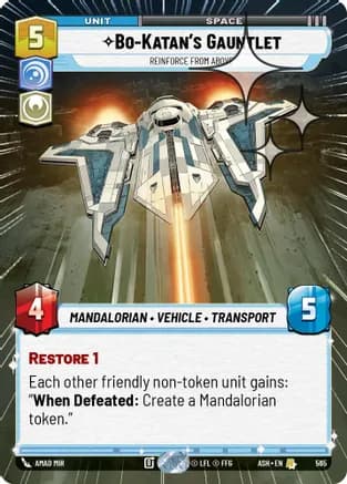 Bo-Katan's Gauntlet - Reinforce from Above (Hyperspace Foil) — Ashes of the Empire
