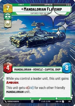 Mandalorian Flagship - Captured from the Empire (Hyperspace Foil) — Ashes of the Empire