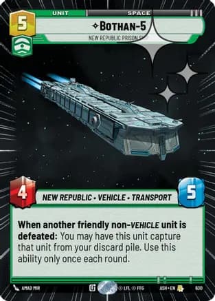 Bothan-5 - New Republic Prison Ship (Hyperspace Foil) — Ashes of the Empire