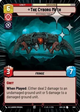 The Cyborg Mech - Mysterious Threat (Hyperspace Foil) — Ashes of the Empire