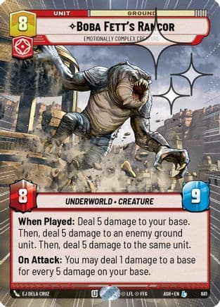 Boba Fett's Rancor - Emotionally Complex Creature (Hyperspace Foil) — Ashes of the Empire