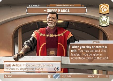 Greef Karga - Gracious Magistrate (Showcase) — Ashes of the Empire