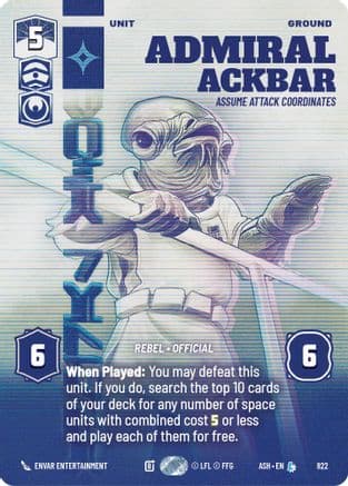 Admiral Ackbar - Assume Attack Coordinates (Prestige) — Ashes of the Empire