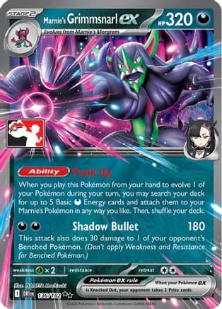 Marnie's Grimmsnarl ex - 136/182 — Prize Pack Series Cards