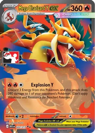 Mega Charizard Y ex - 022/217 — Prize Pack Series Cards