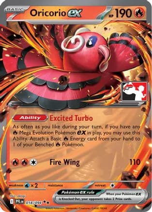 Oricorio ex - 018/094 — Prize Pack Series Cards