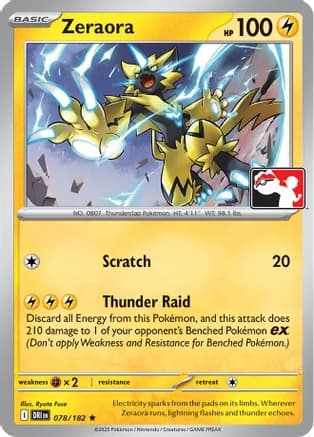 Zeraora - 078/182 — Prize Pack Series Cards