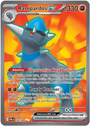 Rampardos ex - 100/084 — ME05: Pitch Black