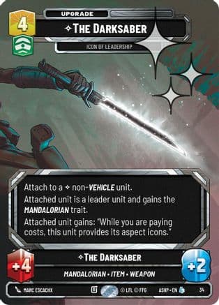 The Darksaber - Icon of Leadership (Foil) — Ashes of the Empire - Weekly Play Promos